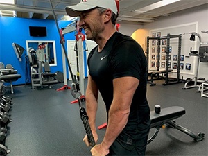 Dr. Guzman working out