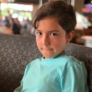 Dr. Guzman's son at restaraunt