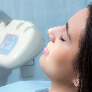 Closeup of woman enjoying local anesthetic in Jupiter