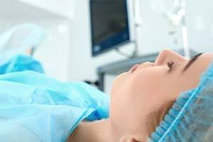 Woman relaxing with general anesthesia for dentistry in Jupiter