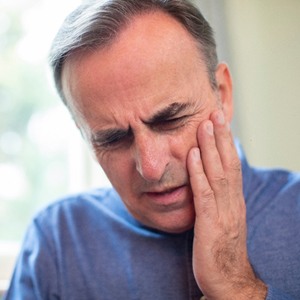 Man with jaw pain