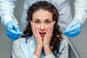 a patient with dental-related anxiety